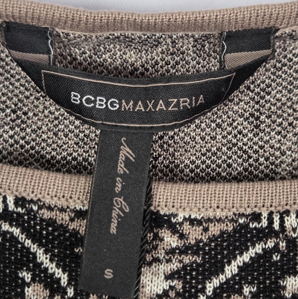 NWT BCBGMAXAZRIA Regan Silk Blend Fit & Flare Sweater Dress Size S  $298 - Picture 6 of 7